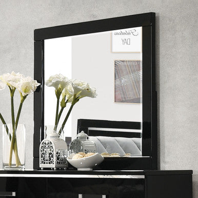 ACME 27414 Chelsie Mirror Black Finish ACME Furniture