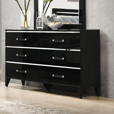 ACME 27415 Chelsie Dresser Black Finish ACME Furniture