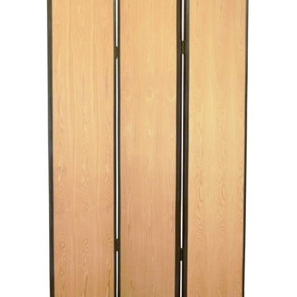 71" Natural Wood Folding Three Panel Screen Room Divider HomeRoots