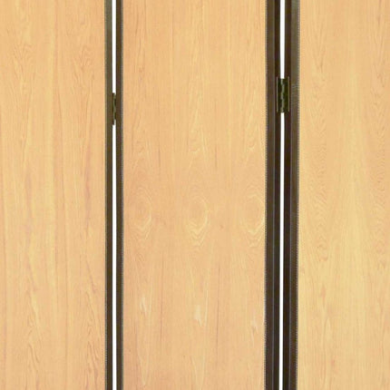 71" Natural Wood Folding Three Panel Screen Room Divider HomeRoots