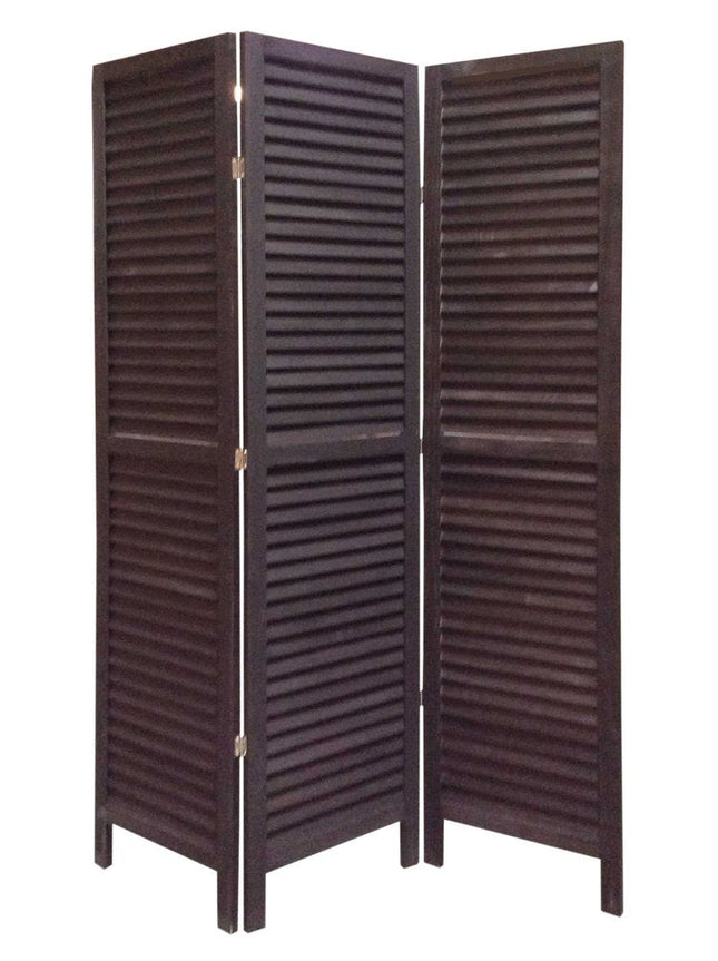 67" Blue Wood Folding Three Panel Screen Room Divider HomeRoots