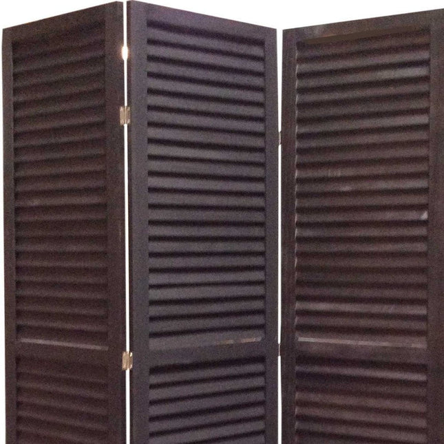 67" Blue Wood Folding Three Panel Screen Room Divider HomeRoots