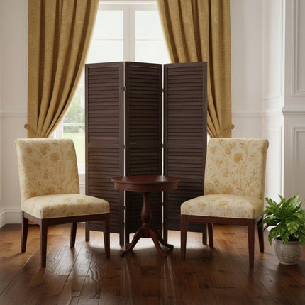 67" Blue Wood Folding Three Panel Screen Room Divider HomeRoots