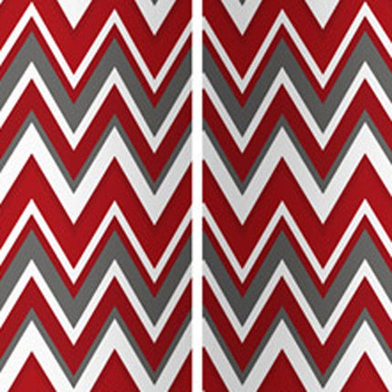 84" Red And Gray Canvas Folding Four Panel Screen Room Divider HomeRoots