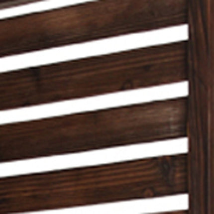 72" Brown Solid Wood Panel Screen Room Divider HomeRoots