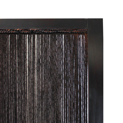 72" Brown Folding Three Panel Screen Room Divider HomeRoots