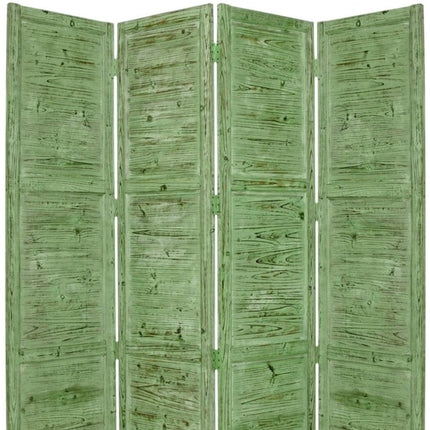 84" Black Wood Folding Four Panel Screen Room Divider HomeRoots