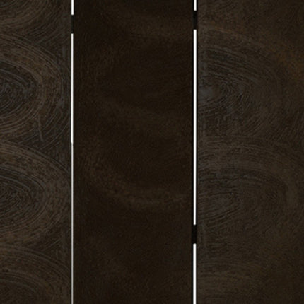 72" Black Canvas Folding Three Panel Screen Room Divider HomeRoots