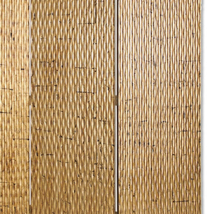 72" Silver Wood Folding Three Panel Screen Room Divider HomeRoots