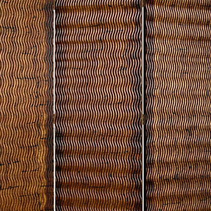 72" Brown Wood Folding Three Panel Screen Room Divider HomeRoots