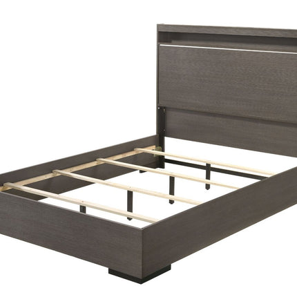 ACME 27647EK Escher Eastern King Bed, LED & Gray Oak