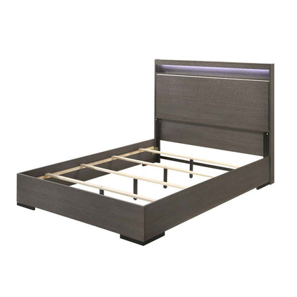 ACME 27650Q Escher Queen Bed, LED & Gray Oak