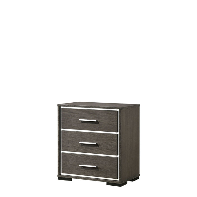 ACME 27653 Escher Nightstand with USB Dock, Gray Oak