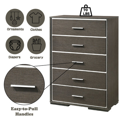 ACME 27656 Escher Chest, Gray Oak