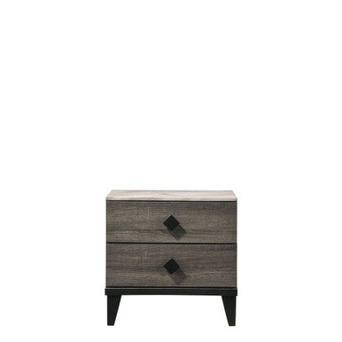 ACME 27673 Avantika Nightstand, Faux Marble & Rustic Gray Oak ACME Furniture