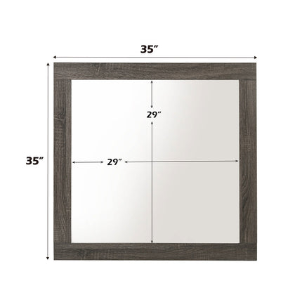 ACME 27674 Avantika Mirror, Rustic Gray Oak