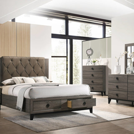 ACME 27675 Avantika Dresser, Faux Marble & Rustic Gray Oak