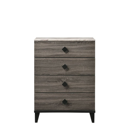 ACME 27676 Avantika Chest, Faux Marble & Rustic Gray Oak