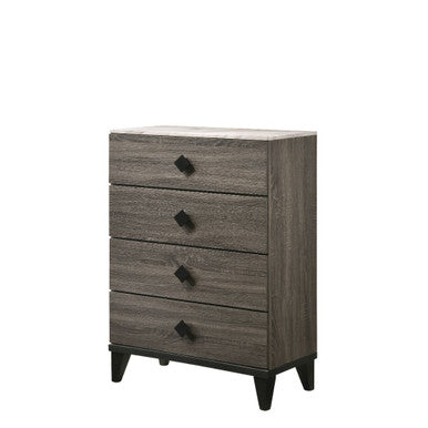 ACME 27676 Avantika Chest, Faux Marble & Rustic Gray Oak ACME Furniture