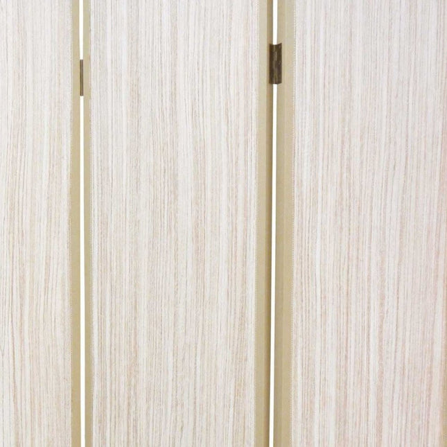 71" Beige Folding Three Panel Screen Room Divider HomeRoots