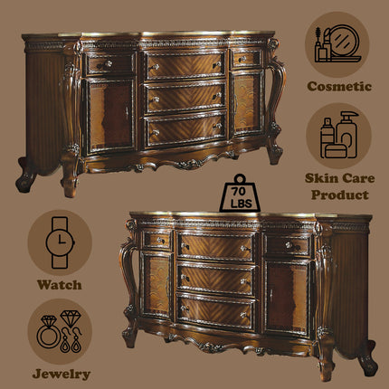 ACME 27845 Picardy Dresser, Cherry Oak