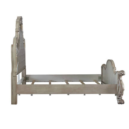 ACME 28164CK Dresden California King Bed, Vintage Bone White & PU