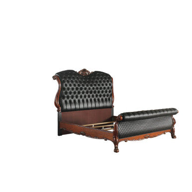 ACME 28230Q Dresden Queen Bed, PU & Cherry Oak ACME Furniture