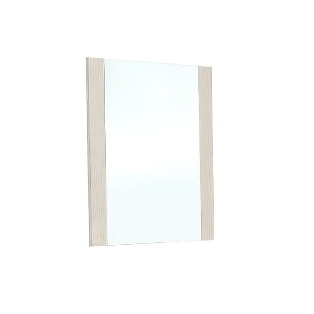 41" Beige Wood Framed Mounted Dresser Mirror HomeRoots