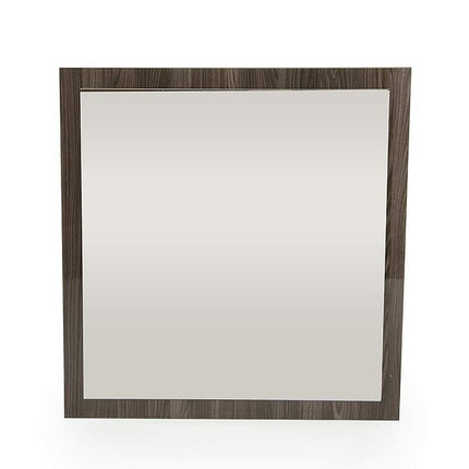 41" Gray Square Framed Mounted Accent Mirror HomeRoots