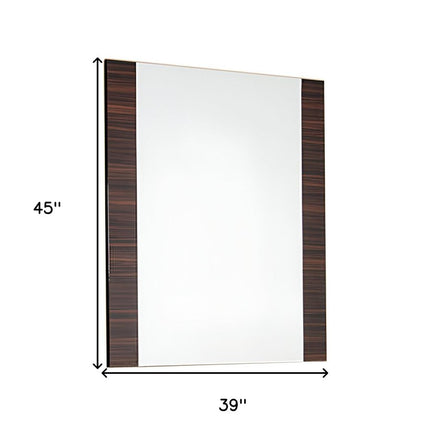 45" Ebony Wood Framed Accent Mirror HomeRoots