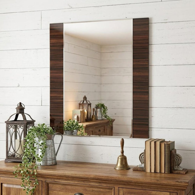 45" Ebony Wood Framed Accent Mirror HomeRoots