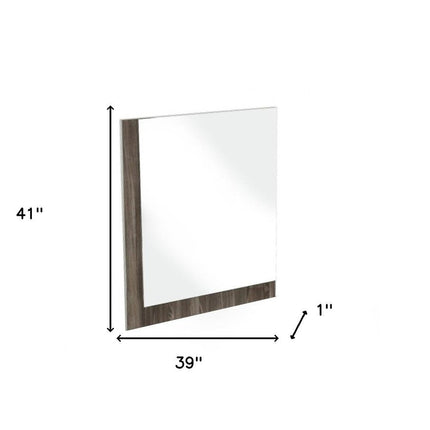 41" Ebony Wood Framed Mounted Dresser Mirror HomeRoots