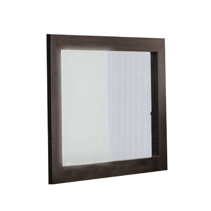 39" Ebony Square Wood Framed Dresser Mirror HomeRoots