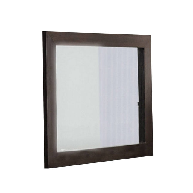 39" Ebony Square Wood Framed Dresser Mirror HomeRoots