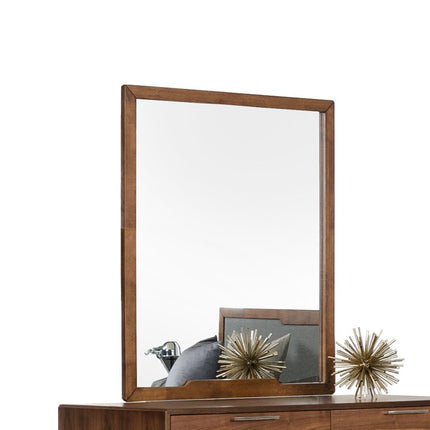 40" Brown Wood Framed Mounted Dresser Mirror HomeRoots