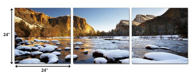 Set of Three White Canvas Square Framed Art HomeRoots