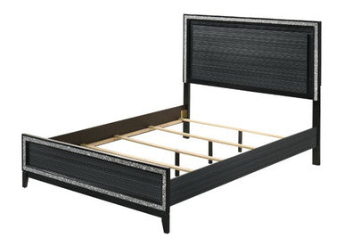 ACME 28430Q Haiden Queen Bed, LED & Weathered Black Finish ACME Furniture
