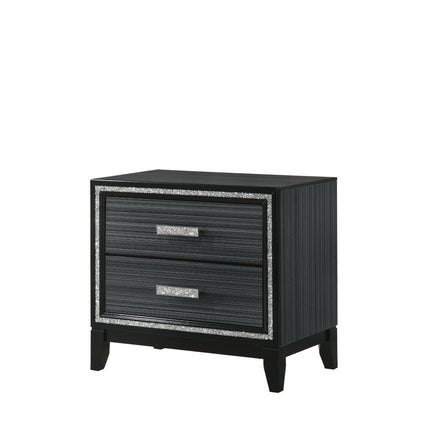 ACME 28433 Haiden Nightstand, Weathered Black Finish