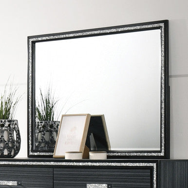 ACME 28434 Haiden Mirror, Weathered Black Finish ACME Furniture