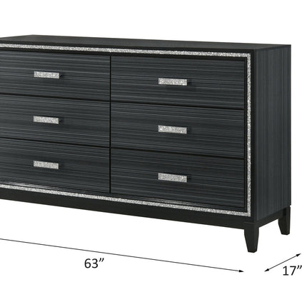 ACME 28435 Haiden Dresser, Weathered Black Finish