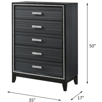 ACME 28436 Haiden Chest, Weathered Black Finish