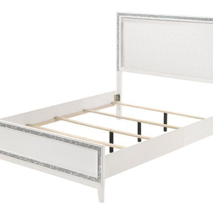 ACME 28447EK Haiden Eastern King Bed, LED & White Finish