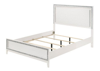 ACME 28450Q Haiden Queen Bed, LED & White Finish ACME Furniture