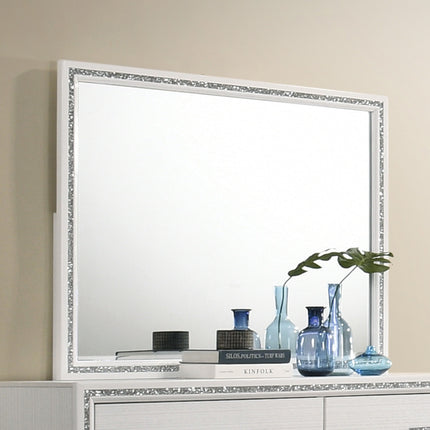 ACME 28454 Haiden Mirror, White Finish