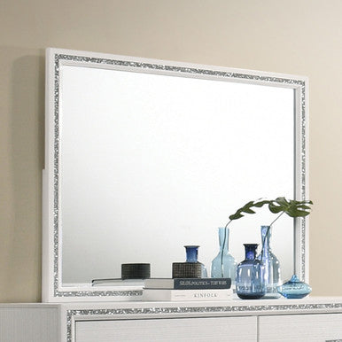 ACME 28454 Haiden Mirror, White Finish ACME Furniture