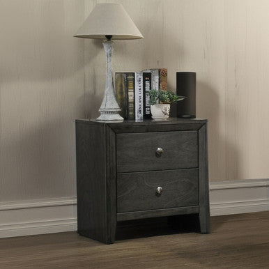 ACME 28473 Ilana Nightstand, Gray Finish ACME Furniture