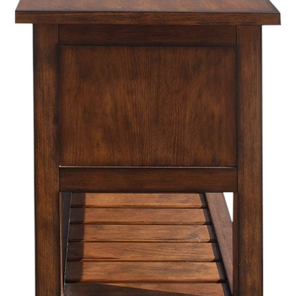 58" Rustic Brown Rolling Kitchen Cart With Storage