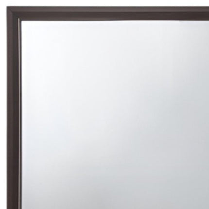 35" Espresso Wood Mounted Dresser Mirror HomeRoots