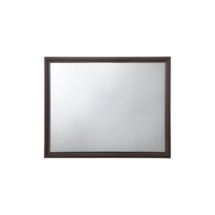 35" Espresso Wood Mounted Dresser Mirror