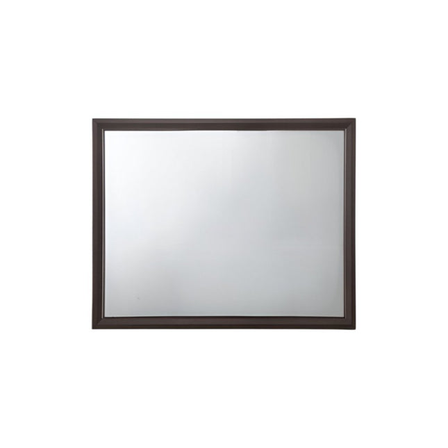 35" Espresso Wood Mounted Dresser Mirror